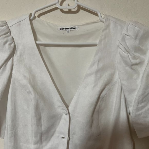 EUC Reformation Joelle Linen Dress - Picture 4 of 8